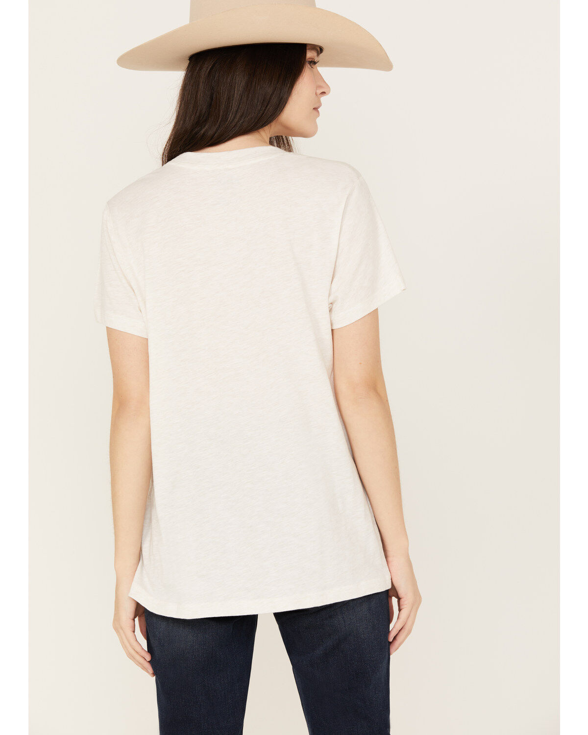 Image #4 - Ariat Women's Boot Barn Exclusive Surfin' Longhorn Aloha Short Sleeve Graphic Tee, Ivory, hi-res