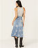 Image #3 - Vibrant Denim Women's Rhinestone Star Medium Wash Mid Length Denim Skirt, , hi-res