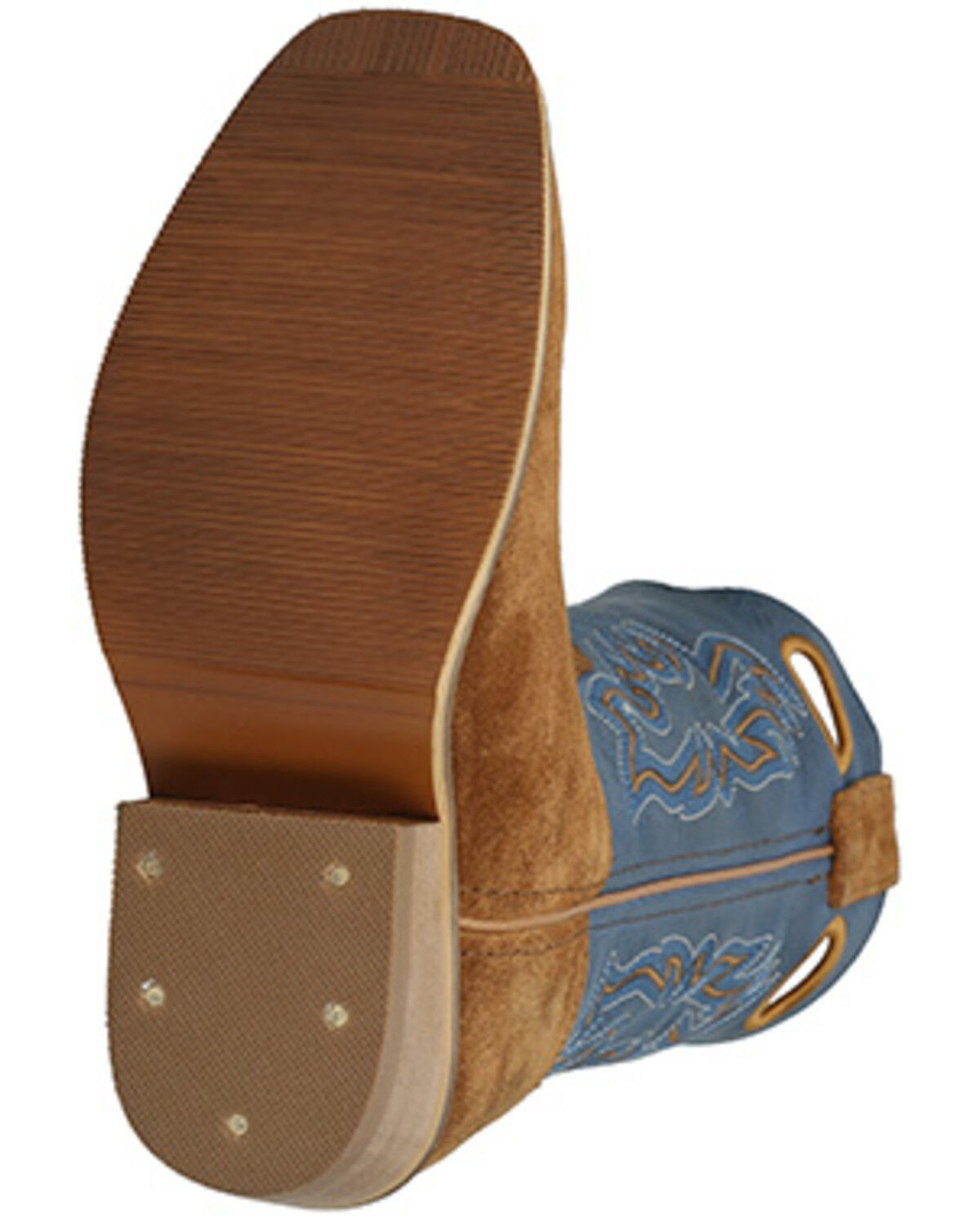 Image #7 - Smoky Mountain Boys' Whichita Western Boots - Square Toe, Brown/blue, hi-res