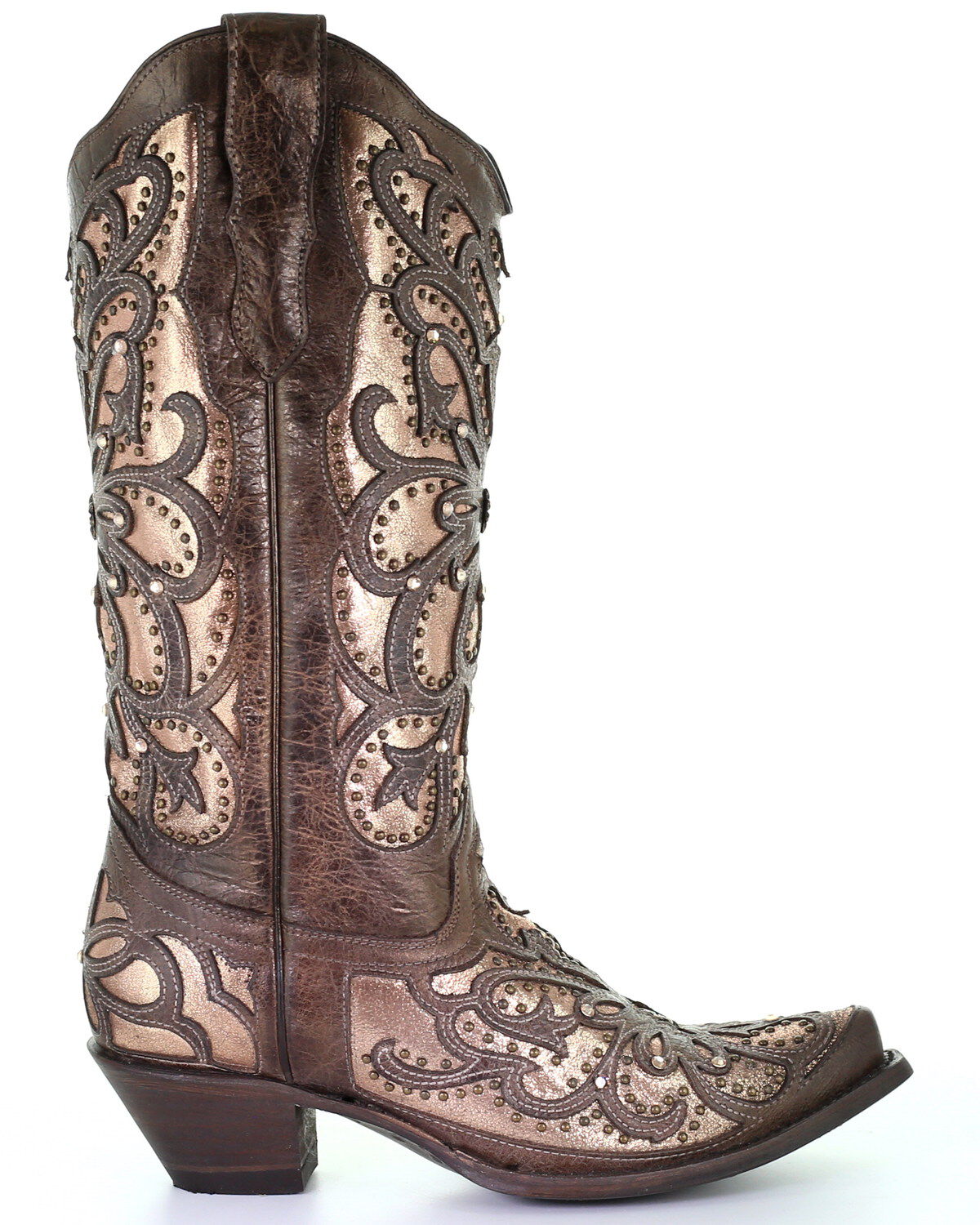 Image #2 - Corral Women's Metallic Inlay Western Boots - Snip Toe, , hi-res