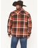Image #4 - Cody James Men's Baxter Sherpa Lined Plaid Print Flannel Shirt Jacket, Rust Copper, hi-res