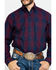 Image #4 - Stetson Men's Satin Ombre Plaid Long Sleeve Western Shirt , Blue, hi-res