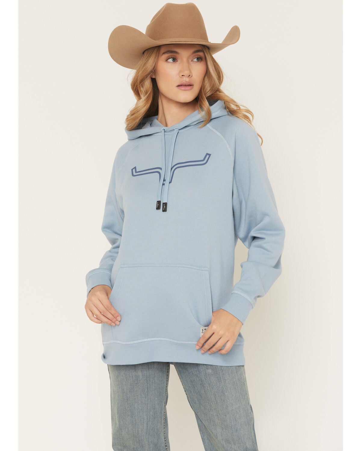 Kimes Ranch Women's Logo Outlier Hoodie, Blue, hi-res