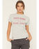 Image #1 - Troll Co Women's Dirty Hands Clean Money Longhorn Short Sleeve Graphic Tee, Heather Grey, hi-res