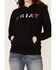 Image #2 - Ariat Women's Mexico Embroidered Logo Pullover Hoodie, Black, hi-res