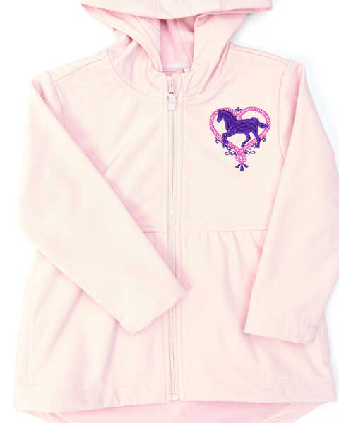 Image #1 - Shyanne Toddler Girls' Peplum Embroidered Horse Heart Zip-Front Hoodie, , hi-res