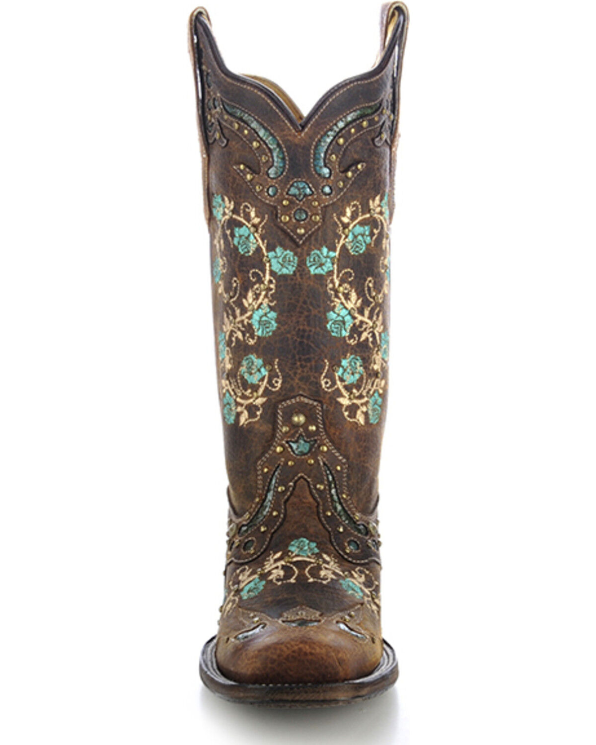 corral women's embroidered rose western boots