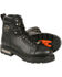 Milwaukee Leather Men's Black Lace-to-Toe Boots - Round Toe , Black, hi-res