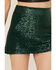 Image #2 - Show Me Your Mumu Women's All Night Sequins Skort, Dark Green, hi-res