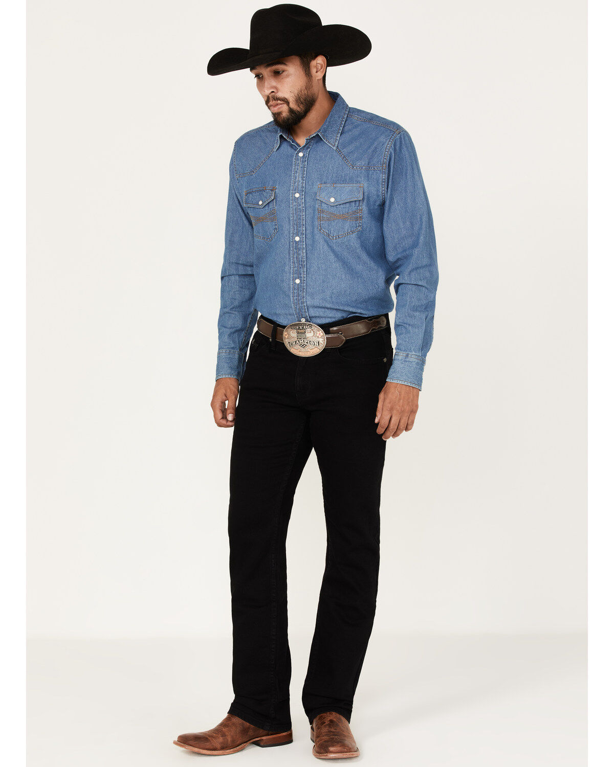Image #1 - Cody James Men's Midnight Black Wash Slim Straight Stretch Denim Jeans, Black, hi-res