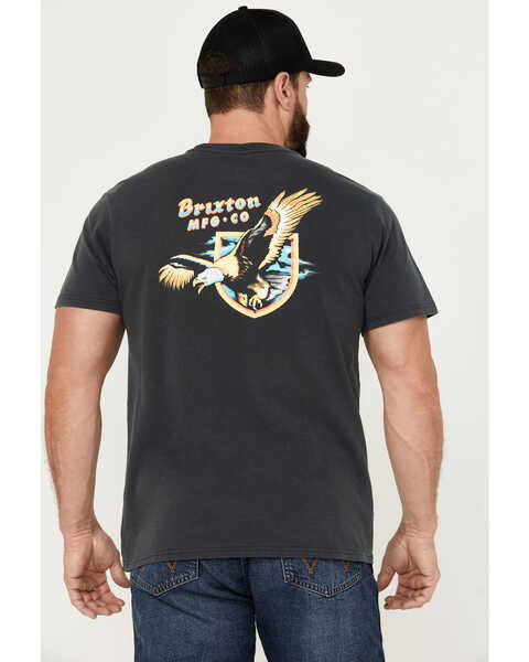 Brixton Men's District Eagle Short Sleeve Graphic T-Shirt, Black, hi-res