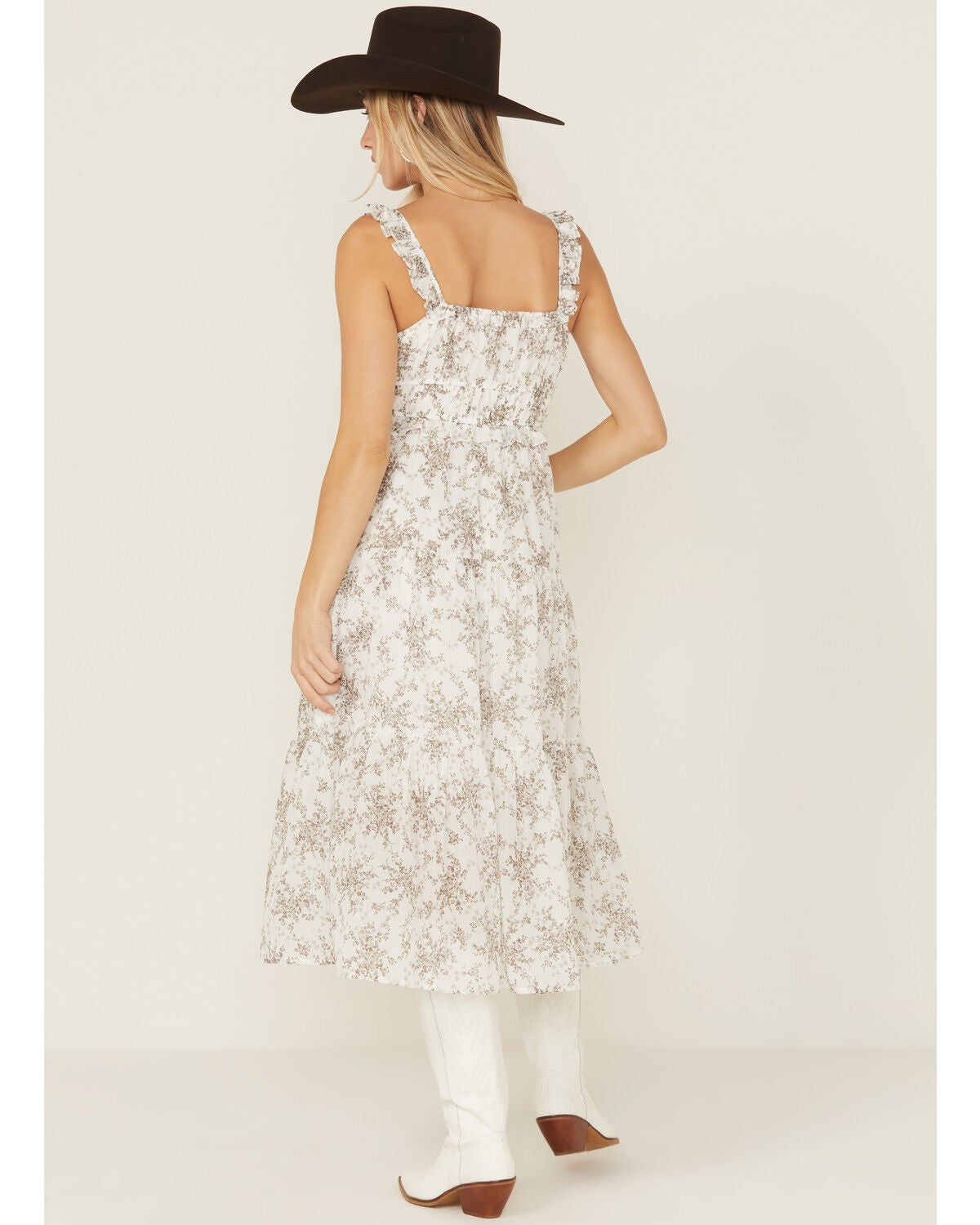 Image #4 - Yura Women's Floral Print Sleeveless Midi Dress, , hi-res