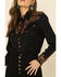 Scully Women's Floral Embroidered Long Sleeve Western Shirt, Black, hi-res