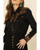 Image #4 - Scully Women's Floral Embroidered Long Sleeve Western Shirt, Black, hi-res