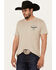Image #1 - Cody James Men's Guns Blazin Skeleton Cowboy Short Sleeve Graphic T-Shirt, Tan, hi-res