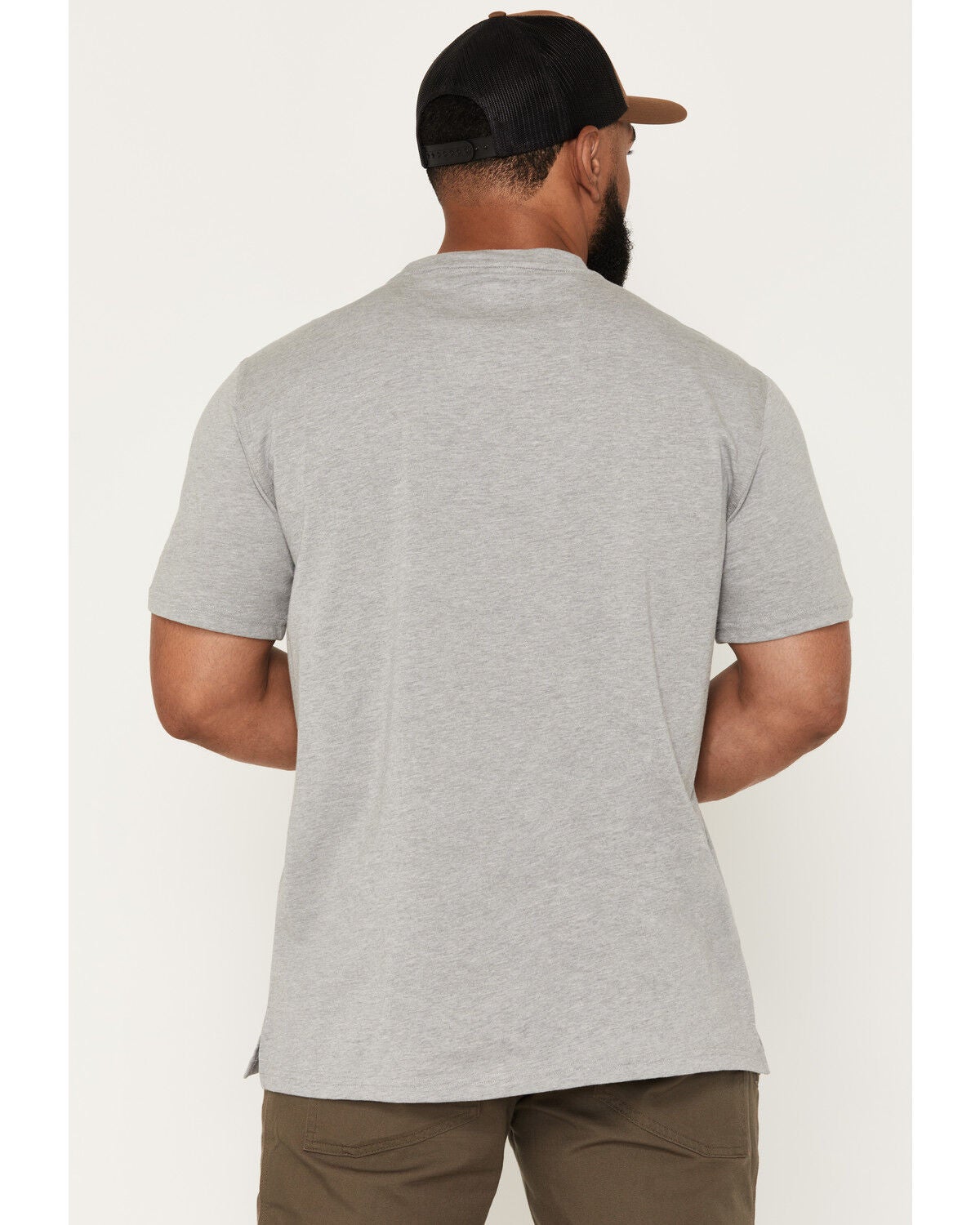 Image #4 - Brunt Workwear Men's Martin Pocket Short Sleeve Work T-Shirt, Heather Grey, hi-res