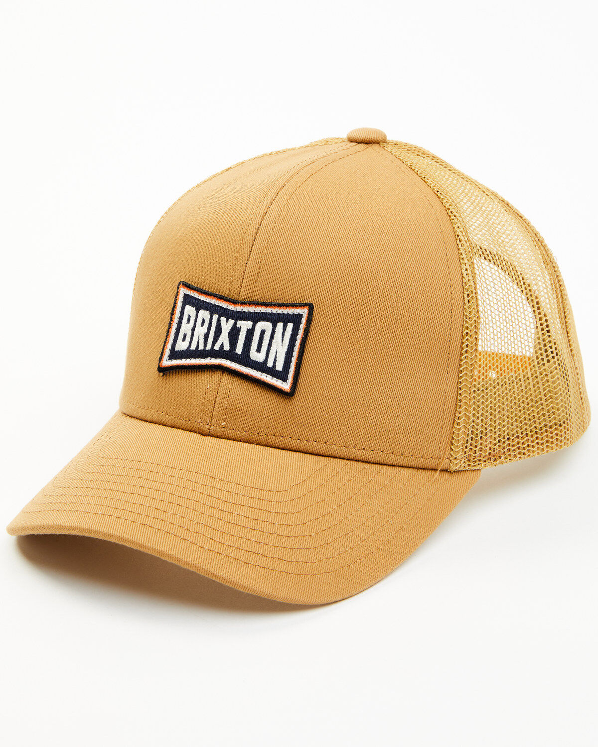 Image #1 - Brixton Men's Truss Logo Ball Cap, Rust Copper, hi-res
