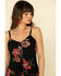 Image #2 - Shyanne Women's Black Floral Button Tie Tank Top, , hi-res