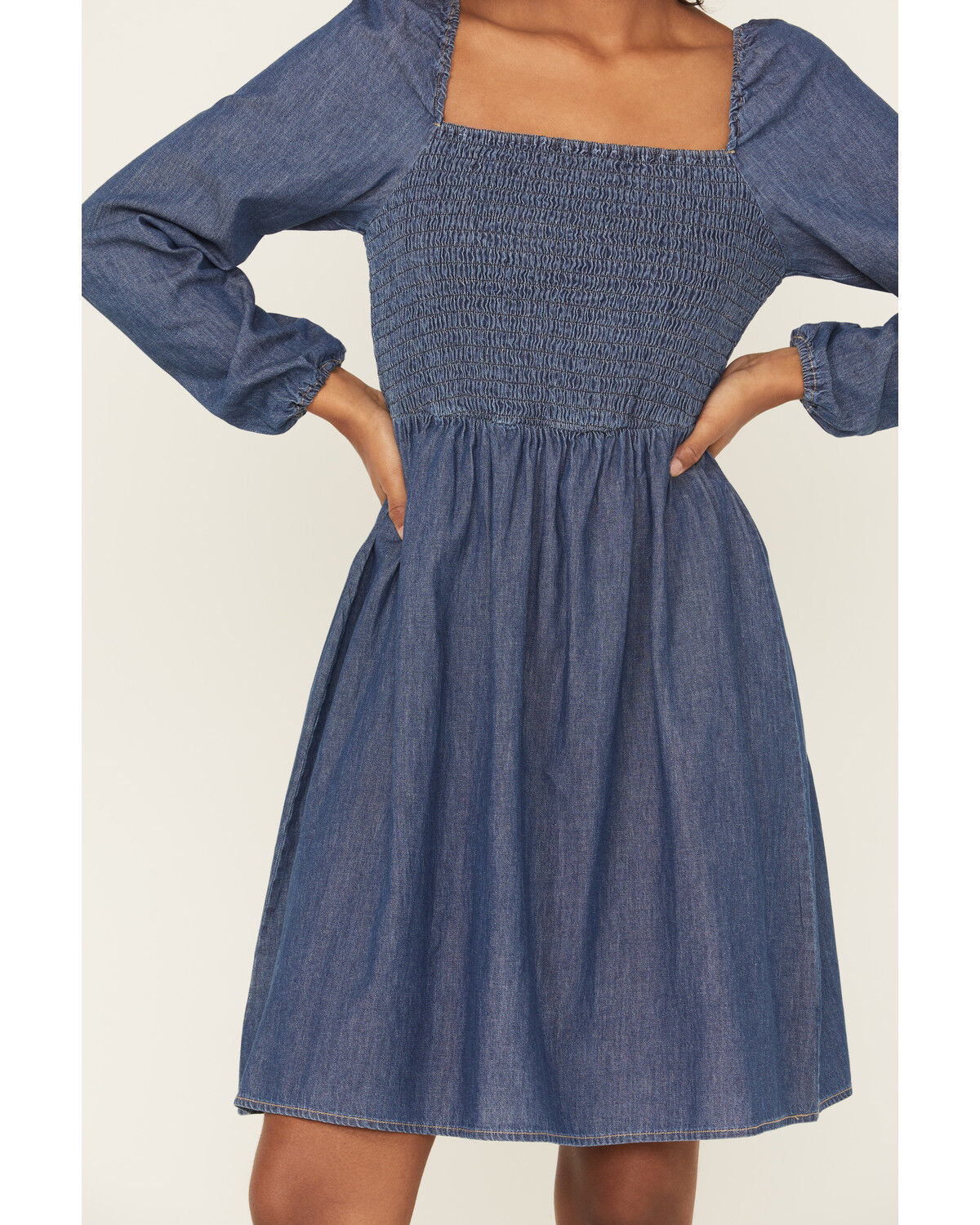 Product Name:  Wrangler Retro Women's Dark Wash Long Sleeve Denim Mini Dress