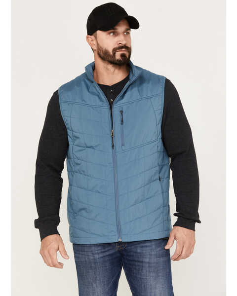 Brothers and Sons Men's Performance Lightweight Puffer Vest, Teal, hi-res