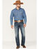 Cinch Men's White Label Dark Wash Relaxed Straight Performance Jeans, Indigo, hi-res