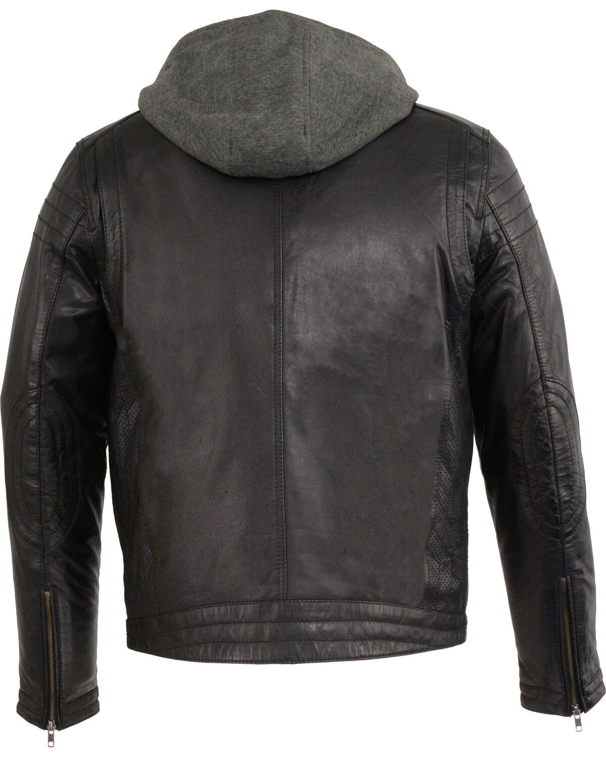 Milwaukee Leather Men's Zipper Front Jacket w/ Removable Hood - Big 5X