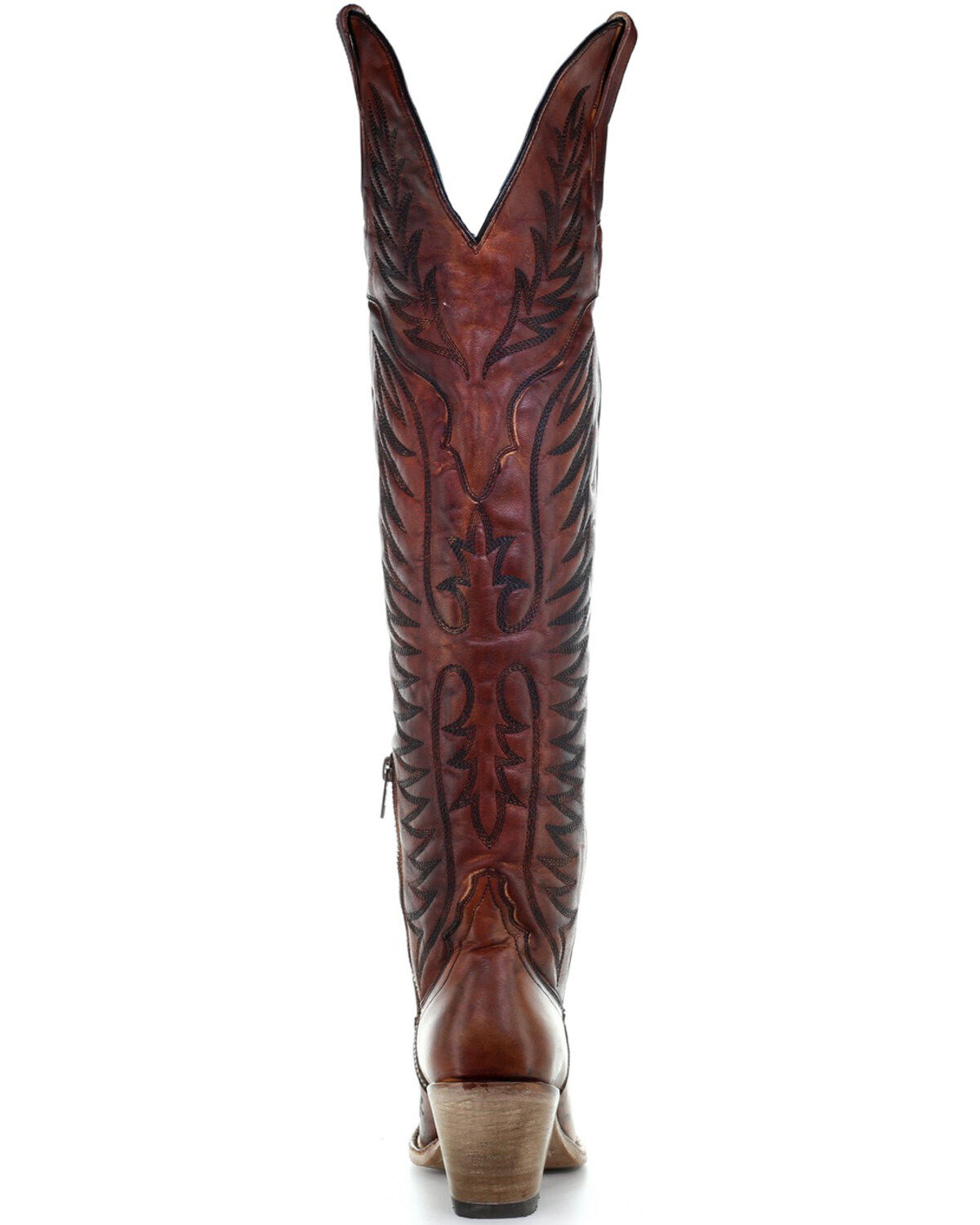 Image #4 - Corral Women's Leather Tall Western Boots - Round Toe, Cognac, hi-res
