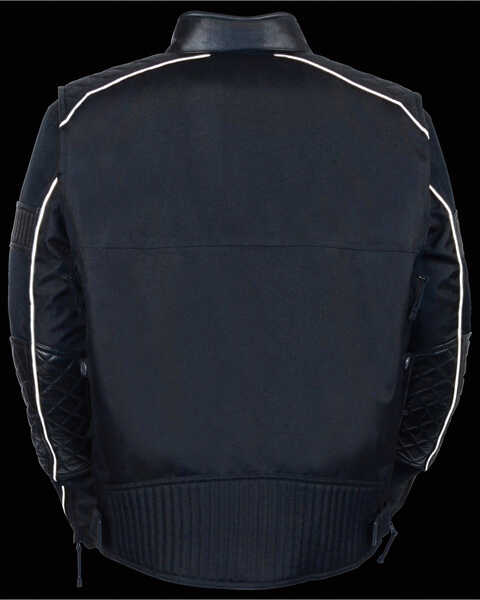 Image #4 - Milwaukee Leather Men's Textile Scooter Jacket - 4X, Black, hi-res