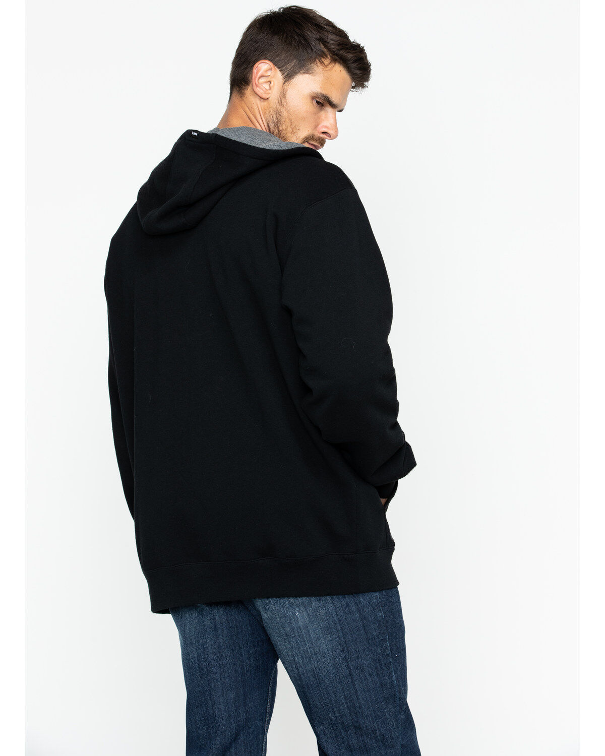 Image #2 - Hawx Men's Zip-Front Thermal Lined Hooded Jacket - Tall, Black, hi-res