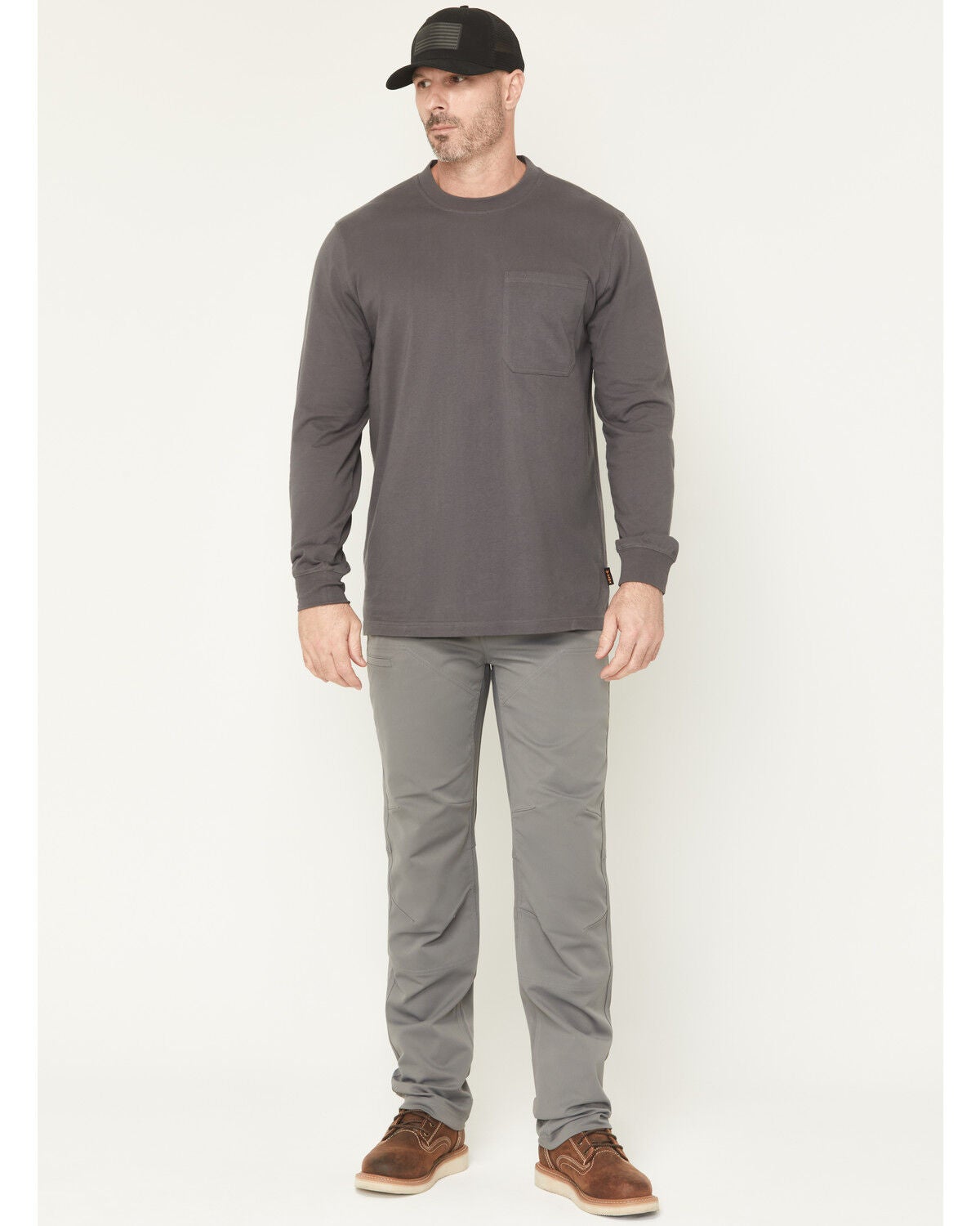 Hawx Men's Burr Double Weave Work Pants, Medium Grey, hi-res