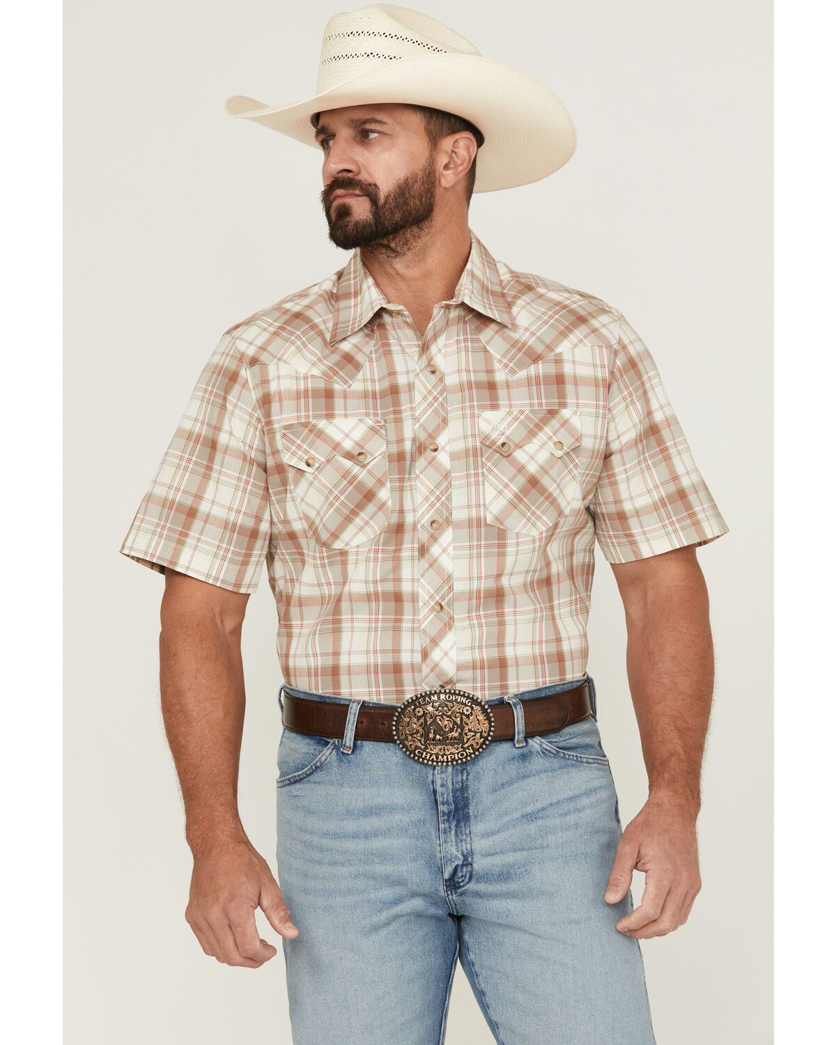 Wrangler Retro Men´s Plaid Print Short Sleeve Snap WesternShirt