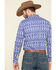 Image #2 - Rock & Roll Denim Men's Ikat Southwestern Print Long Sleeve Western Shirt, Blue, hi-res