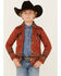 Image #1 - Cotton & Rye Boys' Horse Cardigan , Rust Copper, hi-res