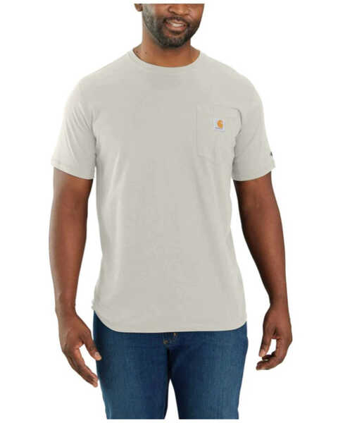 Carhartt Men's Force Relaxed Fit Midweight Short Sleeve Pocket T-Shirt, Tan, hi-res