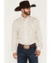 Image #1 - George Strait by Wrangler Men's Striped Long Sleeve Button-Down Stretch Western Shirt, White, hi-res