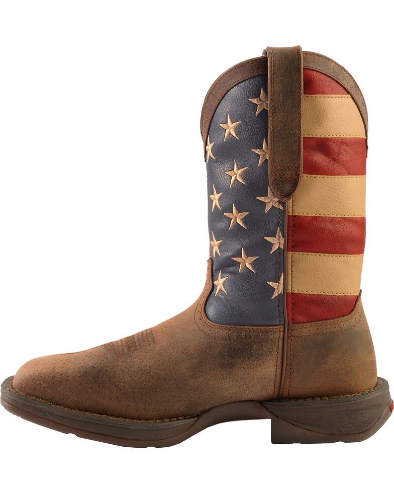 men's composite toe ripped flag western work boots