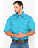 Image #1 - Wrangler 20X Men's Competition Geo Print Short Sleeve Snap Western Shirt, , hi-res