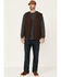 Image #2 - Hawx Men's Brown Weathered Canvas Zip-Front Sherpa Lined Work Vest, Brown, hi-res
