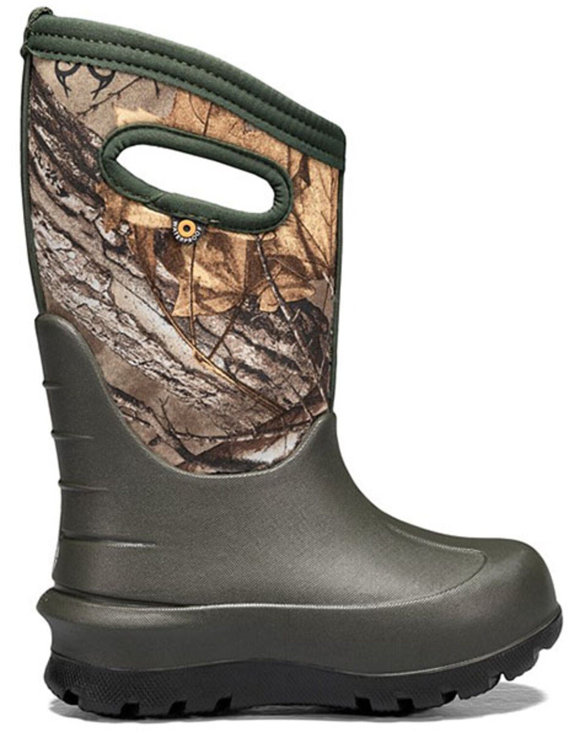 Image #2 - Bogs Boys' Neo Classic Real Tree Waterproof Boots - Round Toe, Dark Green, hi-res