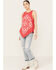Image #1 - Wrangler Women's Bandana Tank Top, Red, hi-res