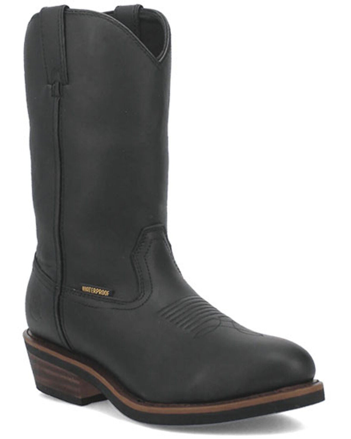 Dan Post Men's Albuquerque Waterproof Western Work Boots, Black, hi-res