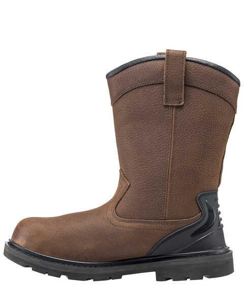 Image #3 - Avenger Men's Waterproof Western Work Boots - Soft Toe, Brown, hi-res