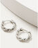 Image #2 - Lainey Wilson Women's Little Bitta Luck Horseshoe Hoop Earrings Set - 3 Piece, Silver, hi-res