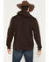 Image #3 - Wrangler Men's Rope Sleeve Logo Hooded Sweatshirt, Dark Brown, hi-res
