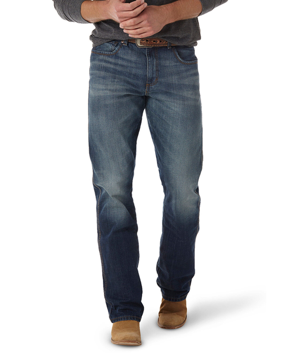 Image #1 - Wrangler Men's Retro Relaxed Fit Mid Rise Boot Cut Jeans, Indigo, hi-res