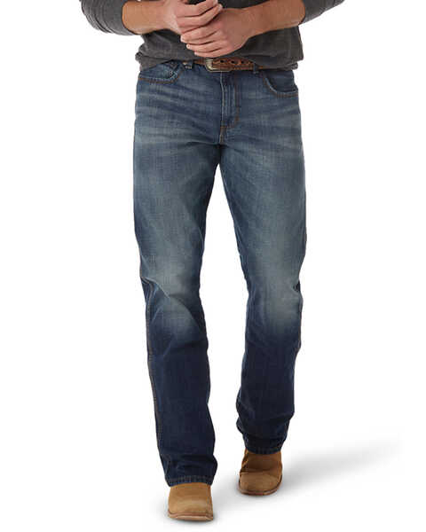 Wrangler Men's Retro Relaxed Fit Mid Rise Boot Cut Jeans, Indigo, hi-res