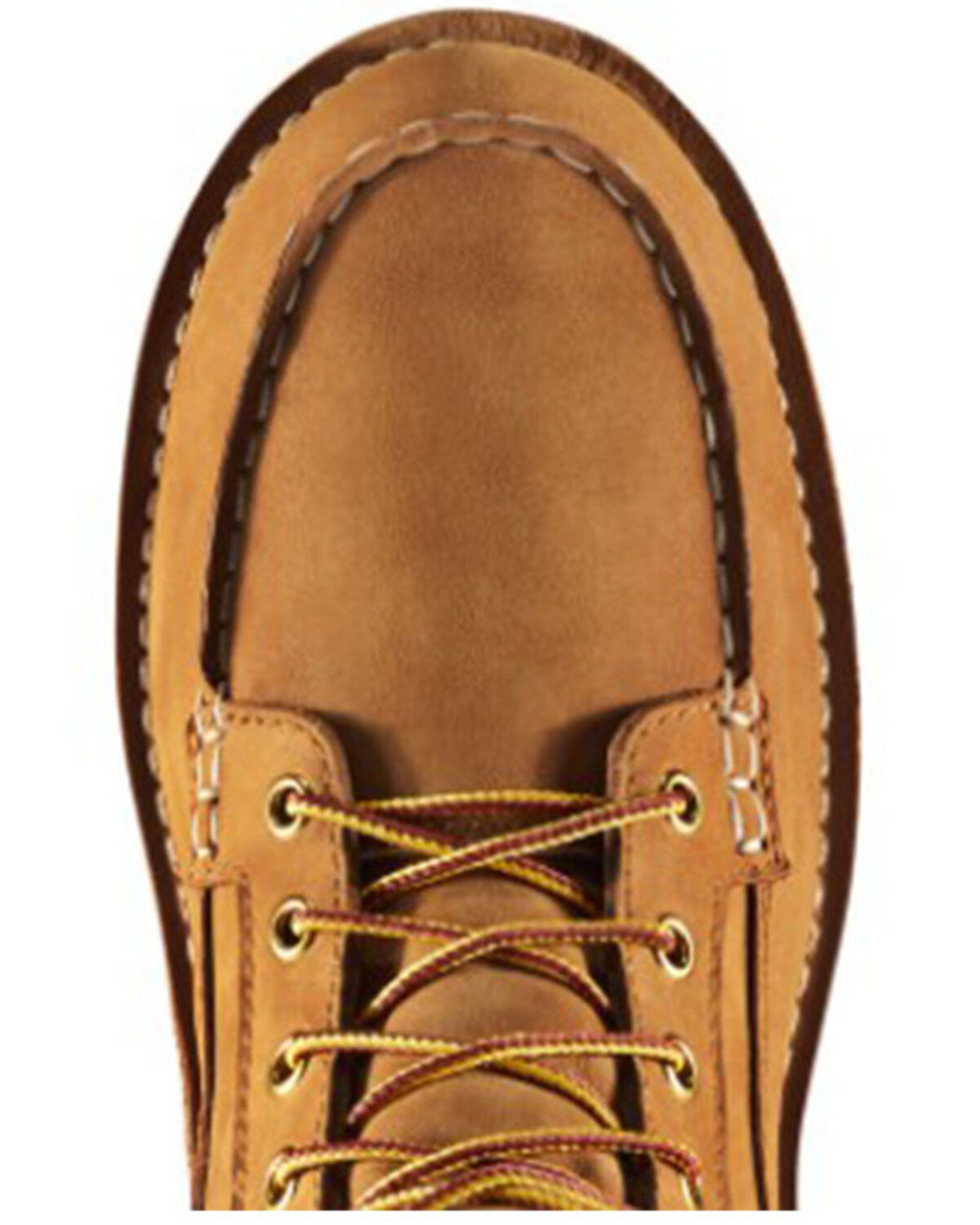 Image #4 - Danner Men's 6" Bull Run Nutbuck Work Boot - Moc Toe, Wheat, hi-res