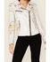 Any Old Iron Women's Sequined Moto Jacket, White, hi-res