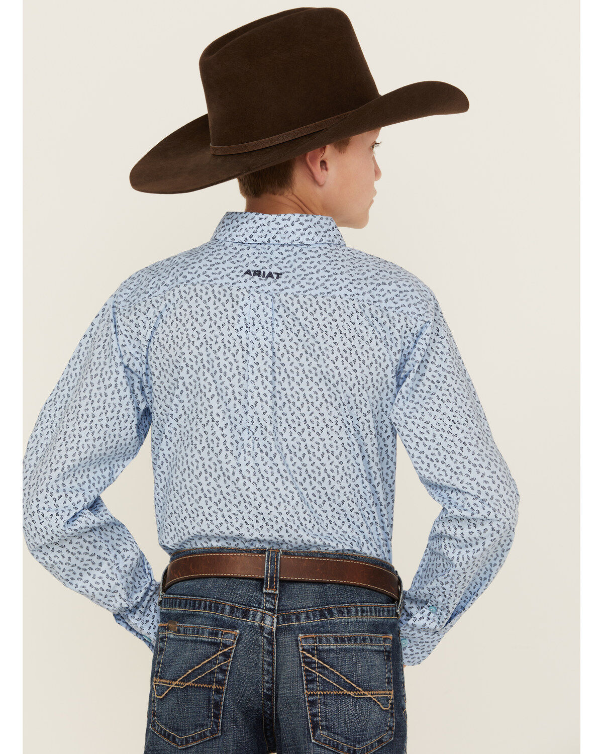 Image #4 - Ariat Boys' Classic Floral Long Sleeve Button-Down Western Shirt, , hi-res
