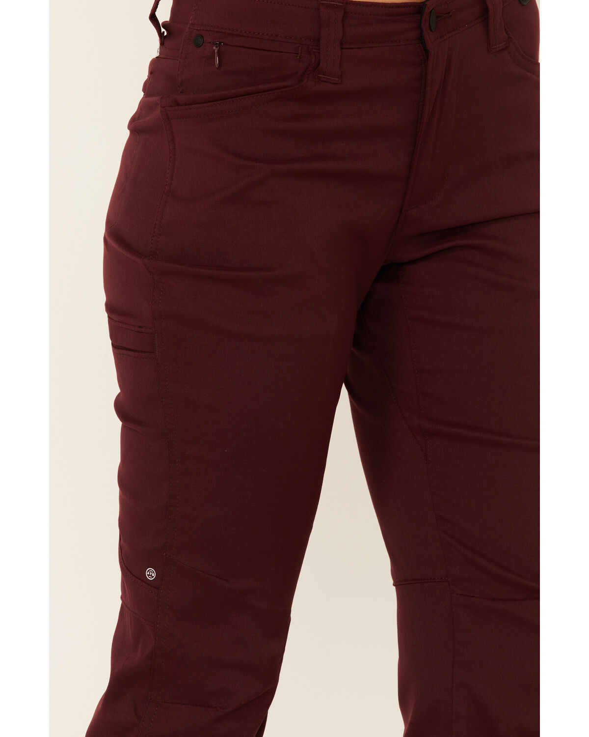 Image #2 - Wrangler Women's Slim Fit Utility Pants, Maroon, hi-res